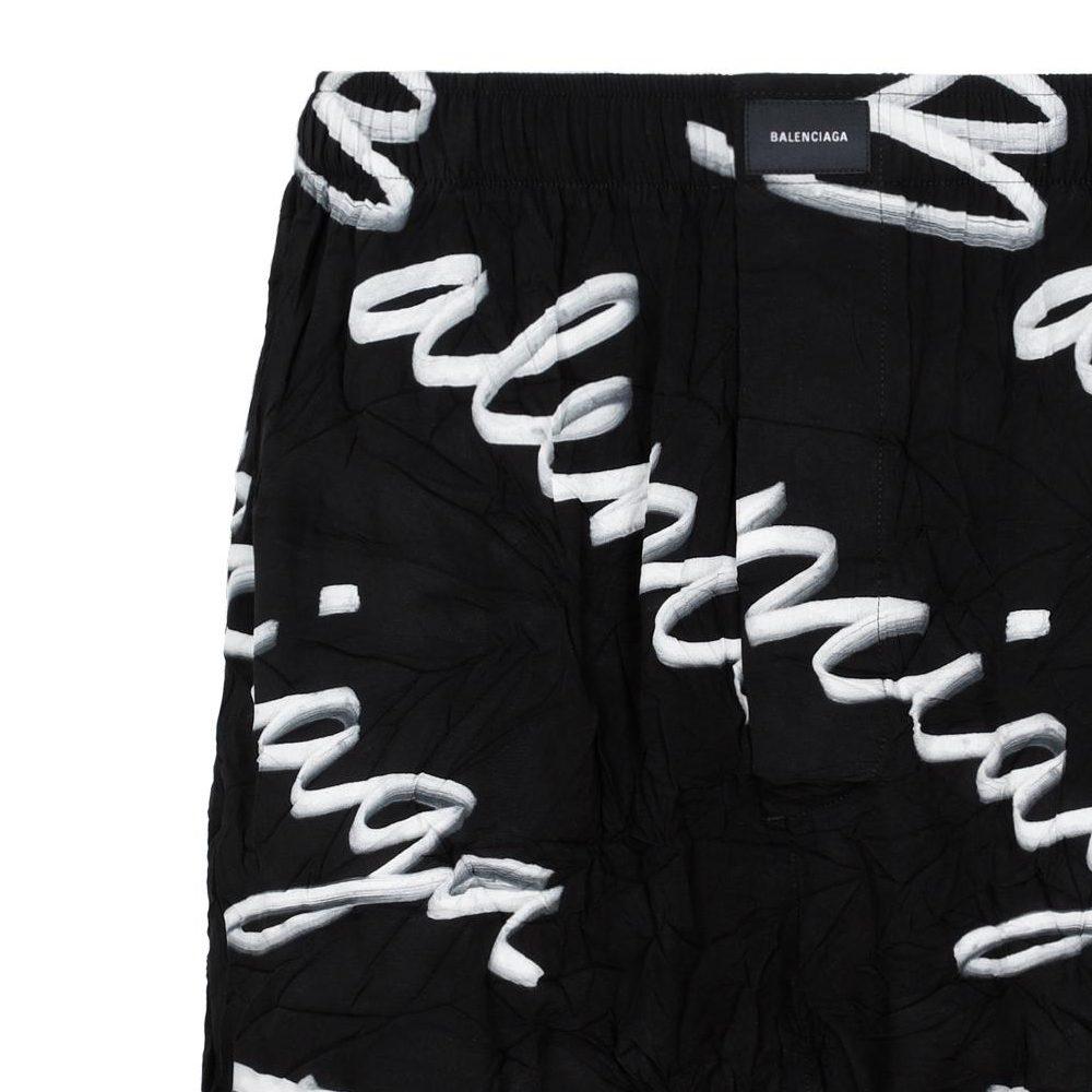 Balenciaga Шорты-бермуды с логотипом-каракулями 672410TML131070