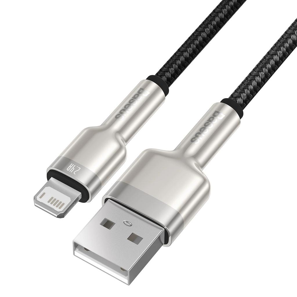 Baseus Cafule Series Metal Data Usb-A / Lightning 2.4A Cable 1M - Black