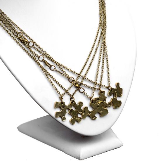 5 шт. Ожерелья дружбы с цепочкой и принтом букв, подарок «Всегда вместе», пазл, ожерелья для лучших друзей, ювелирный аксессуар