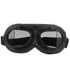 [Fotgmaeo] Retro Gray Bi Helmet Pilot Goggles Jet Pilot Vintage Wwii Pilot Goggles Bike Scooter Glasses UV for Helmet