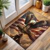 Eagle and Cross with U.S. Flag Patterned carpet, non slip mat suitable for living room and bedroom sofas