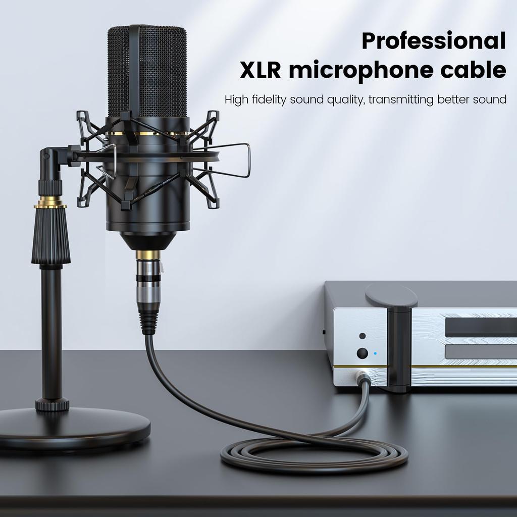 MOSWAG XLR Female сбалансированный межблочный TRS микрофонный кабель для динамических микрофонных аудио микшеров 1/4 1M/3.28FT микрофоны, динамики, усилители,