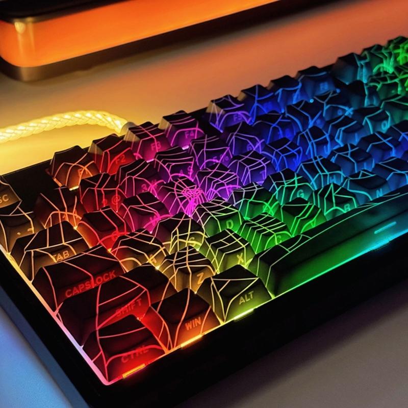 Долговечные PBT Клавиши 130 шт./Набор С Сублимационной Печатью Сбоку Гравировка Клавиш Для Улучшения Опыта Набора Текста