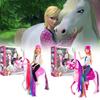 Realistic Movable Horse Saddle Model Set With Detachable Farm Stable Toys For Kids