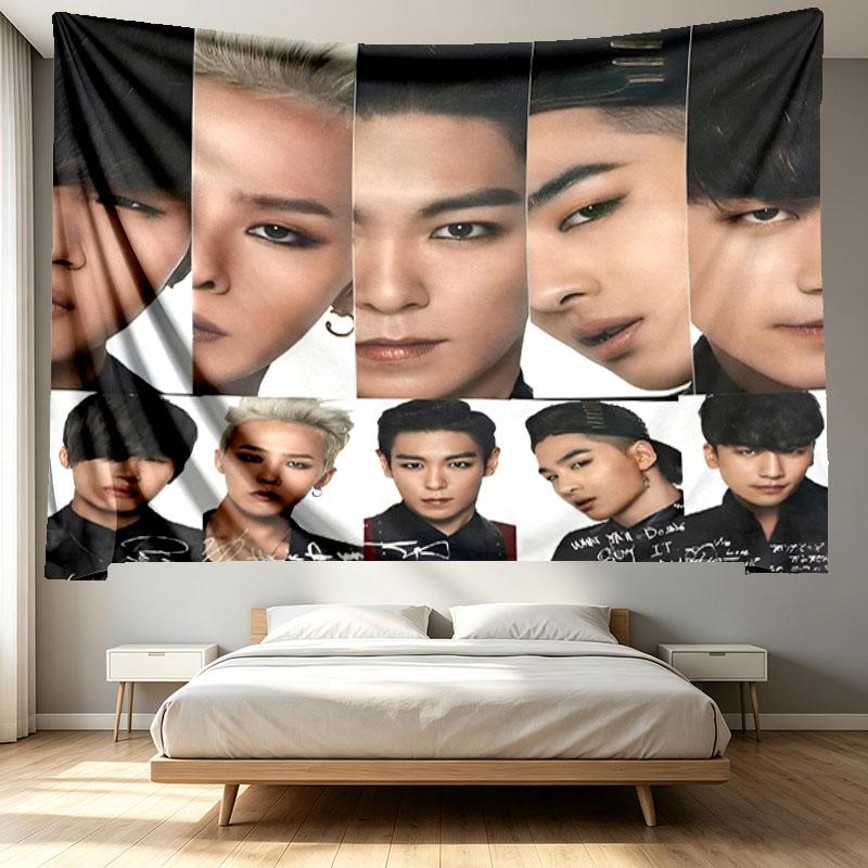 BIGBANG Print Tapestry - Portable Wall Decor Cloth, for Home, Dorm, Travel, Bedroom, Living Room - Ideal Birthday Housewarming Gift