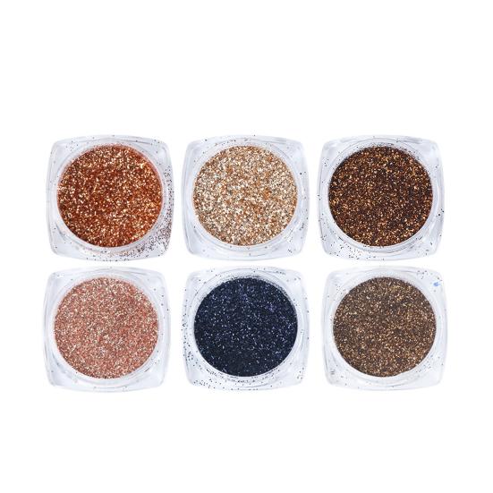 1 набор блесток для ногтей, сияющий, легкий, вставной, глянцевый, не капающий, сделай сам, сверкающий, 6 цветов, украшение для ногтей, блестки, маникюрный салон, поставка
