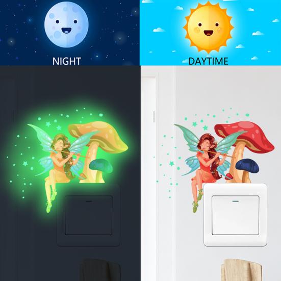 Прочная наклейка на стену светится в темноте без остатков, добавляет атмосферу