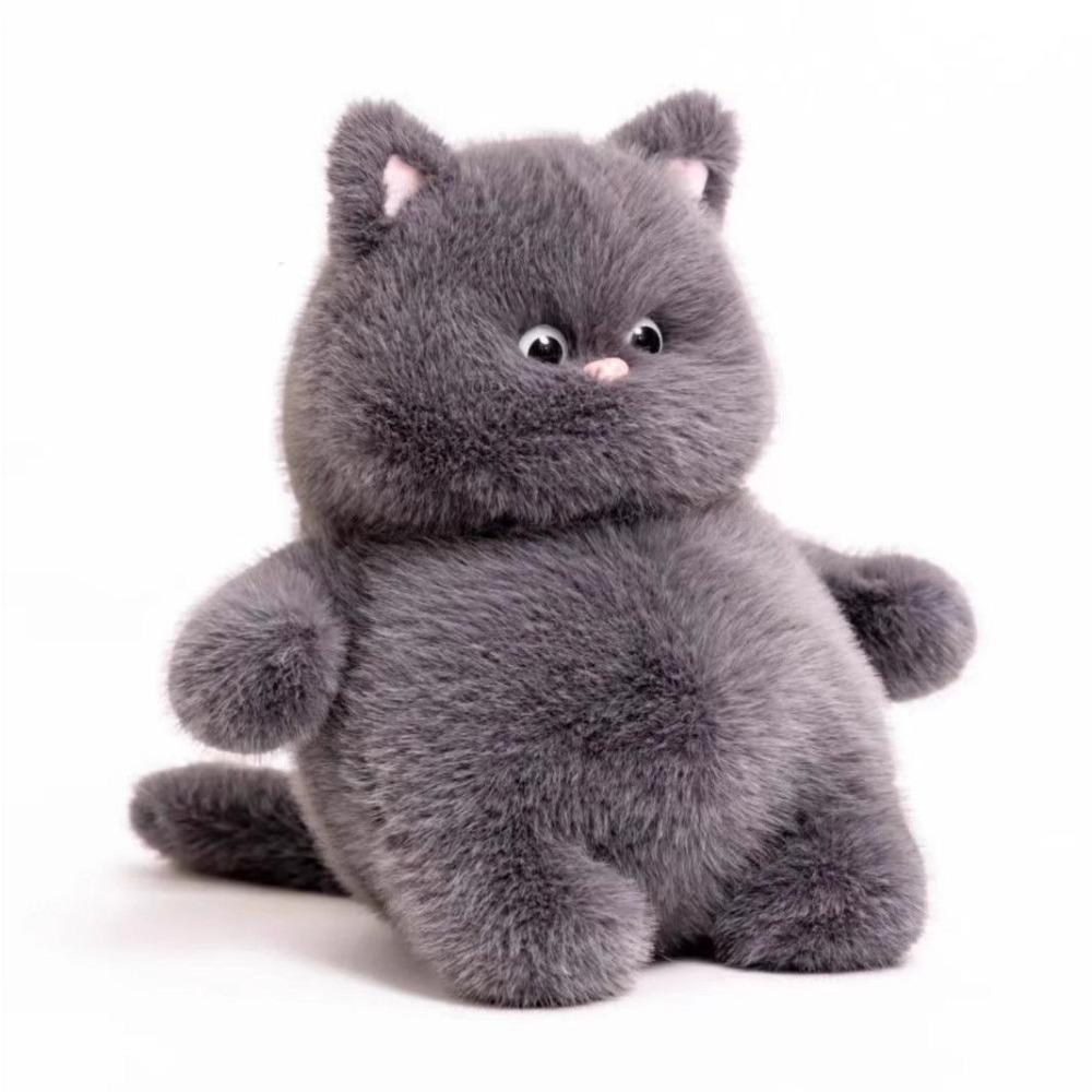 Chubby Shape White Cat Plush Toy Soft Toys Cat Doll Ideal Gift Stuffed Animal Home Decor