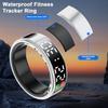 Smart Ring with LED Screen Waterproof Health Tracker Ring Hiking Running Cycling Calorie Mileage Heart Rate Sleep Tracker Remote Camera Control
