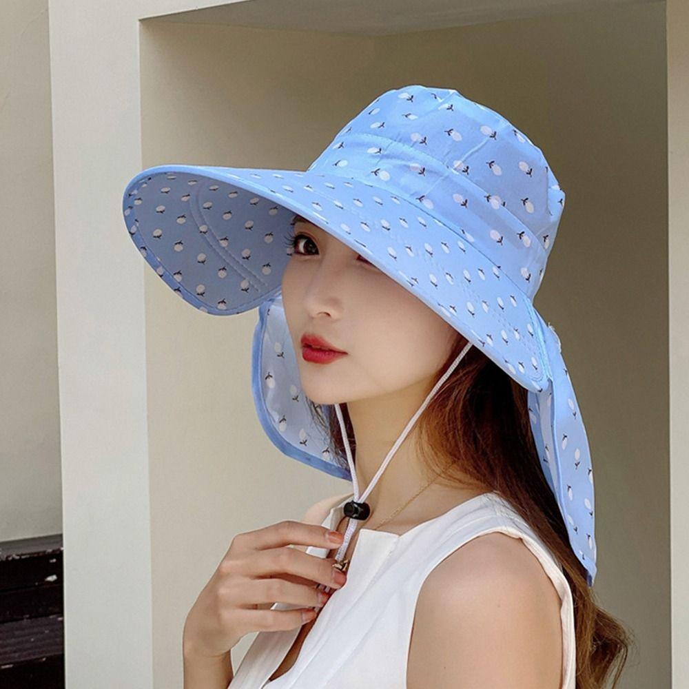 Солнцезащита с широкими полями для лица и шеи, летний солнцезащитный козырек для отдыха, защитный чехол, женский