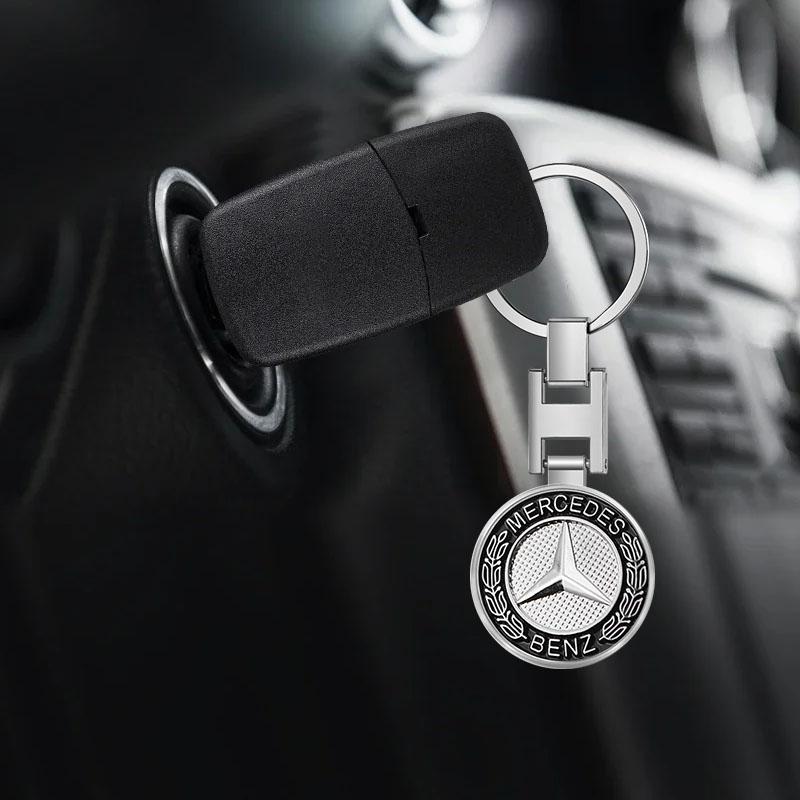 1 шт. Эмблема автомобиля Брелок Стайлинг Кольцо для ключей Аксессуары Для Mercedes-Benz AMG C500 C200 C300 A B C E GLA CLA GLK GL ML GLE W204 W205 W203 W211 W212 W213