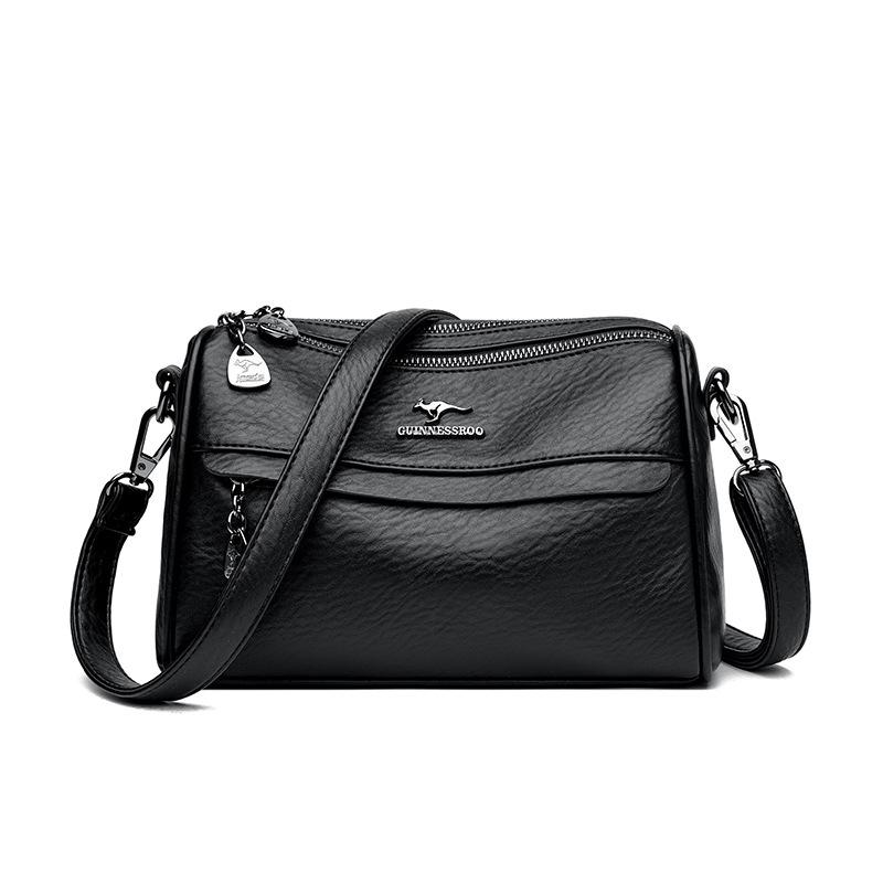 Новая женская сумка большой вместимости из мягкой кожи, простая повседневная сумка-мессенджер на плечо большой вместимости