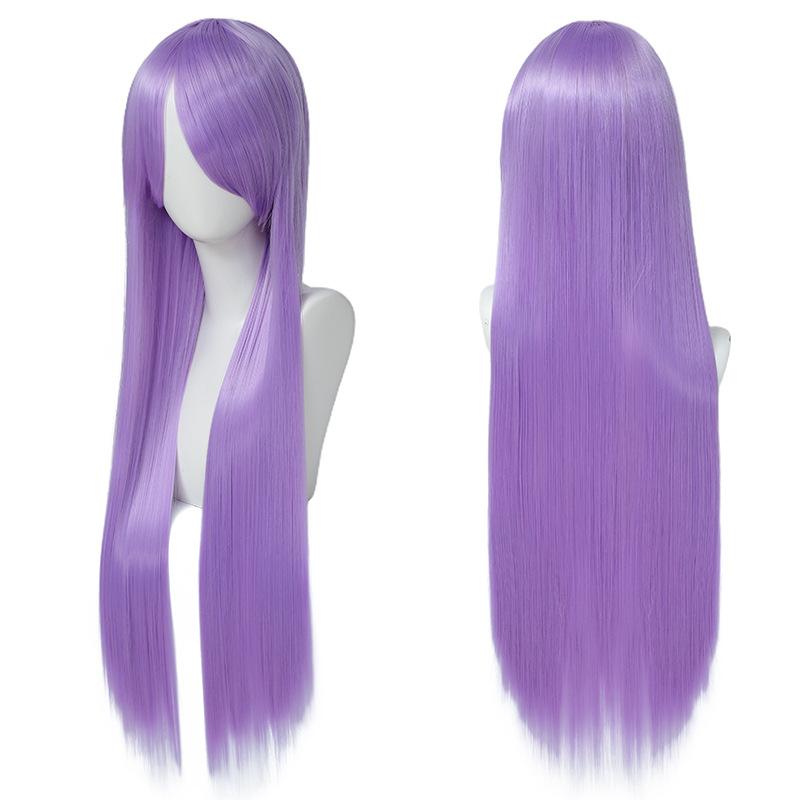 Synthetic Cosplay Wig 80cm Long Straight Hair Colorful Versatile Costume Party Anime Roleplay Styling