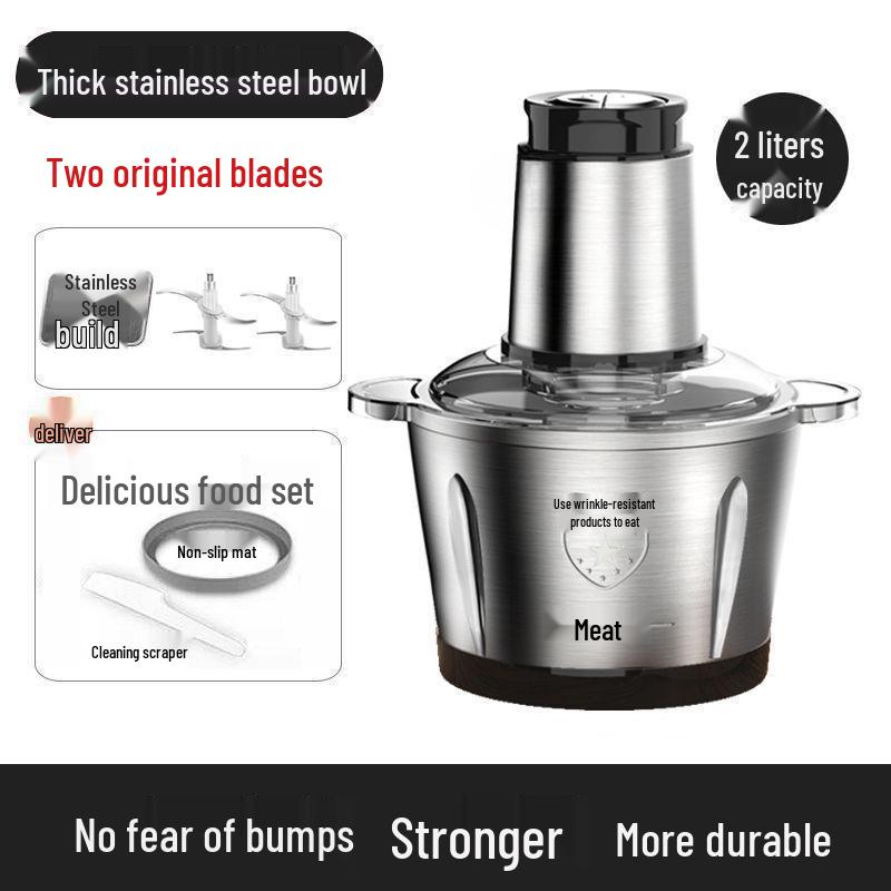 Chuzhijia Electric Stainless Steel Meat Grinder & Multifunctional Food Processor for Meat, Garlic, and Chopped Vegetables.