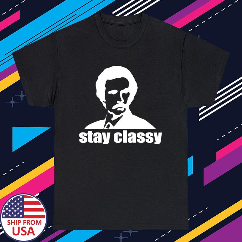 Ron Burgundy Stay Classy MenS Black Size S 5Xl T shirt