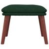 Recliner Chair with Ottoman Dark Green Fabric