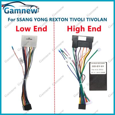 Для SSANG YONG REXTON TIVOLI TIVOLAN Korando Tivina ACTYON KYRON Автомагнитола Android Стерео Жгут Экраны Кабель Приборной панели Canbus