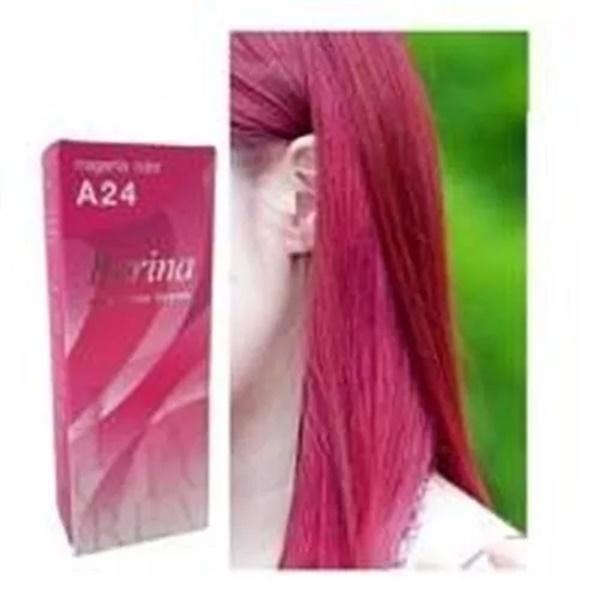 Berina A24 Pink Magenta КРАСКА ДЛЯ ВОЛОС Перманентная кремовая КРАСКА ДЛЯ ВОЛОС