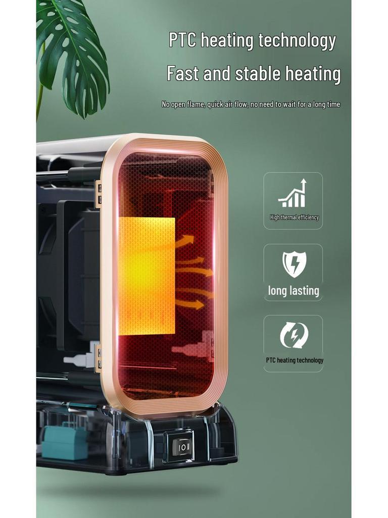 Компактный электрический обогреватель 1000 Вт для дома, офиса и общежития