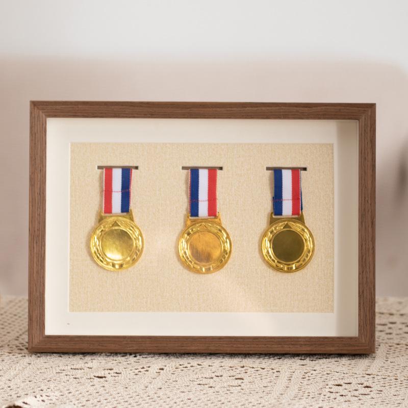 Wooden Medal Frame & Display: Marathon Tag Holder and Decorative Picture Frame
