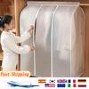 Clothing Dust Cover Transparent Dress Clothes Garment Dust Cover Hanging Organizer Waterproof Dustproof Clothes Wardrobe Storage