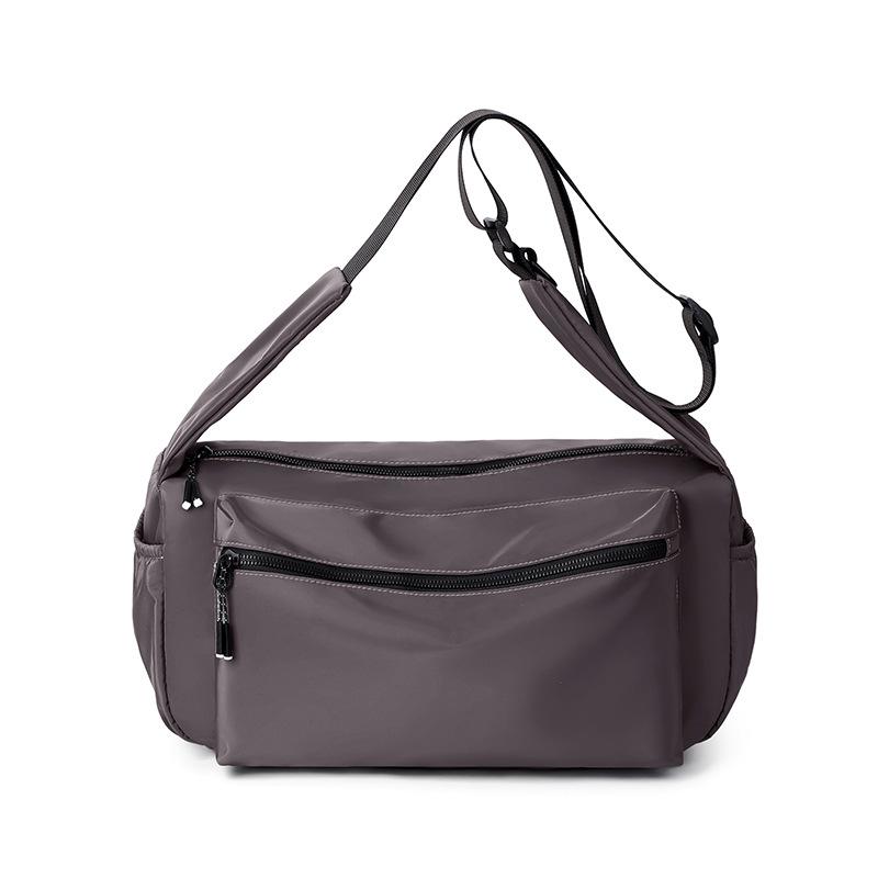 Women's Large Capacity Shoulder Bag Men's Sports Crossbody Bag Light Solid Color Mountaineering Dumpling Bag