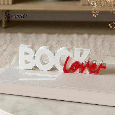 Креативные книжные подарки для читателей, 3D-печатное украшение для книголюба, Декор для книжной полки, Буквенный знак, Настольный знак, Кабинет, Рабочий стол, Уголок для чтения, Домашняя библиотека,