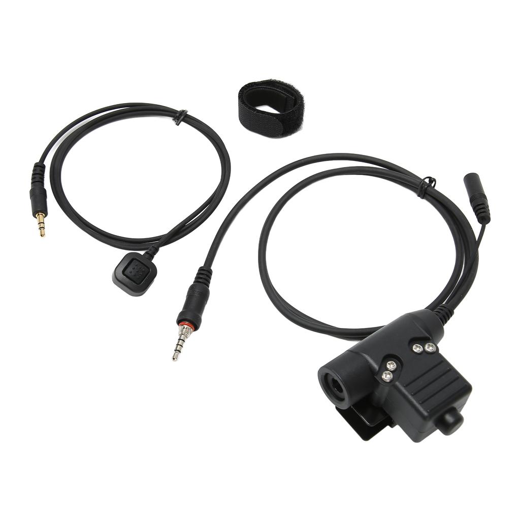 PTT Adapter with Back Clip Push To Talk Portable Radio Headset Adapter for Vertex VX?6R VX?7R
