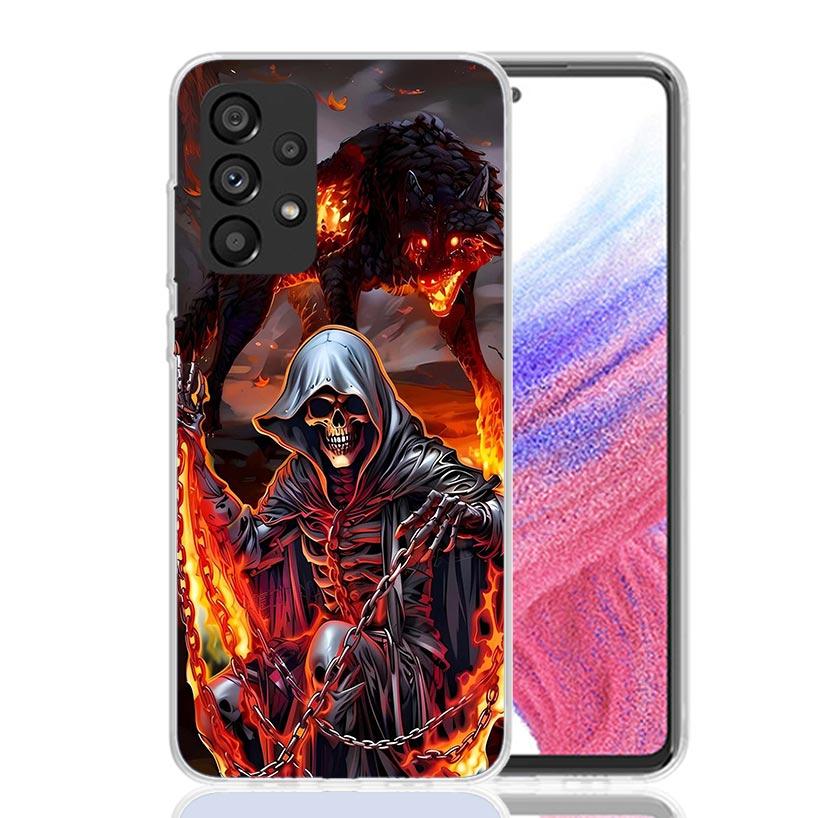 Чехол для телефона Смерть Жнец Череп Коса Для Samsung Galaxy A52 A32 A22 A12 A02S A50S A30S A51 A31 AA71 Note 20 Ultra 10 S10 Pl