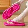 Lightweight Flat Heel Beach Slides Soft Sole Platform Flip Flops Non Slip Slippers for Women EVA Thick Sole Clip Toe Home Shoes