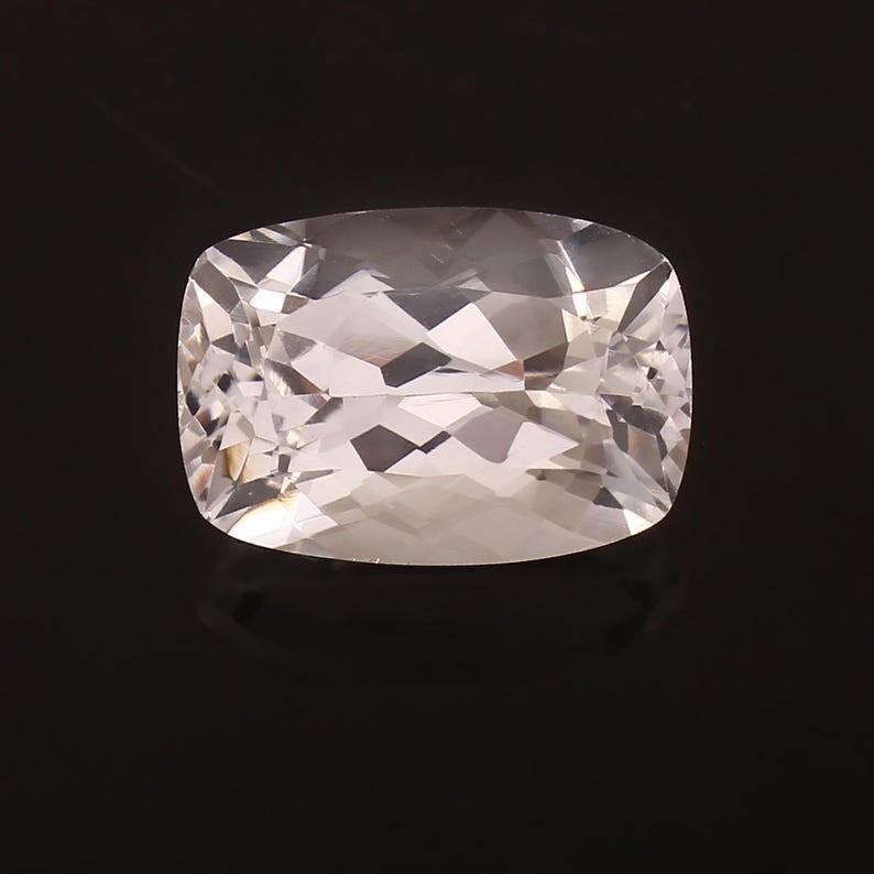 AAA Flawless 19x12mm Heated Ceylon White Sapphire Cushion Cut Loose Gemstone