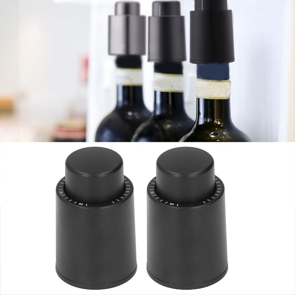 2pcs Leakproof Wine Bottle Stopper Vacuum Pump Wine Preserver Vacuum Wine Stopper Wine Lovers