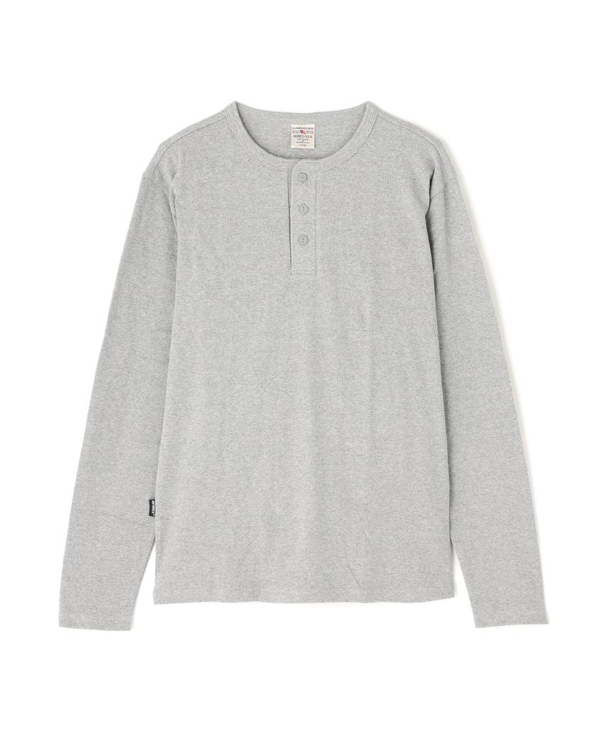 AVIREX DAILY RIB HENLY NECK TEE 6153482 men's M grey
