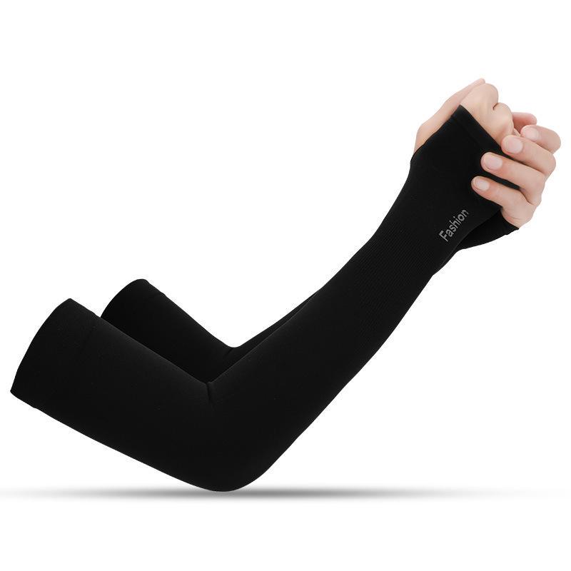 Ice Silk Sun Protection Cycling Arm Sleeves for Men & Women - Breathable, Extended Length for Outdoor Sports (HB04)