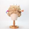 Rabbit fur cute spoof fun hat female winter big head circumference showing face small thick knitted huge wool hat cold hat