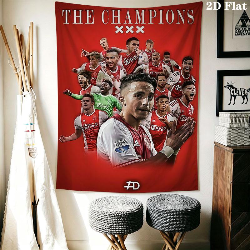 AFC Ajax Wall Hanging Printed Fabric Blanket Decorative Tapestries for Bedroom Living Room Home Decor