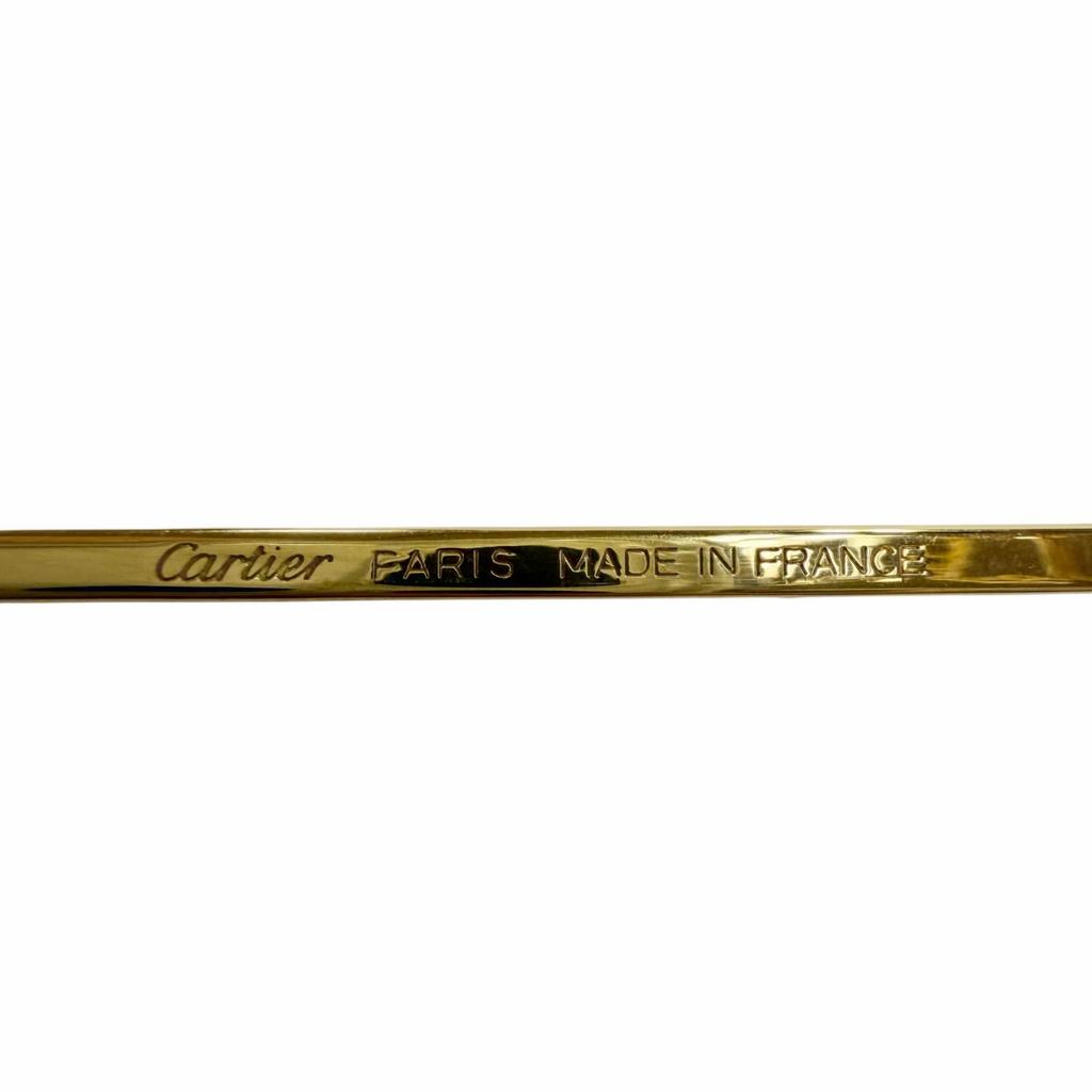 Отличные очки Cartier Авиаторы с двойной перемычкой золотые мужские Б/У