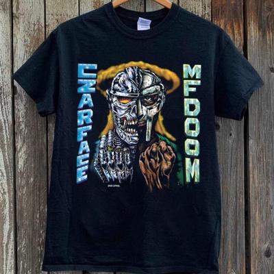 Винтажная футболка MF Doom и Czarface, MF Doom Рэп Хип-Хоп Унисекс Футболка KH10116 Унисекс Футболка