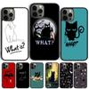 Мультяшный Смешной Черный Кот Какой Чехол Для Телефона Для iPhone 17 Air 15 16 Чехол  11 13 14 Pro Max 12 Plus Max Fundas