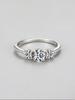 Серебро 925 пробы Классическое Модное 0.5ct Циркон Круглое Кольцо Для Женщин Юбилей Помолвка Свадьба Роскошное Высококачественное Украшение