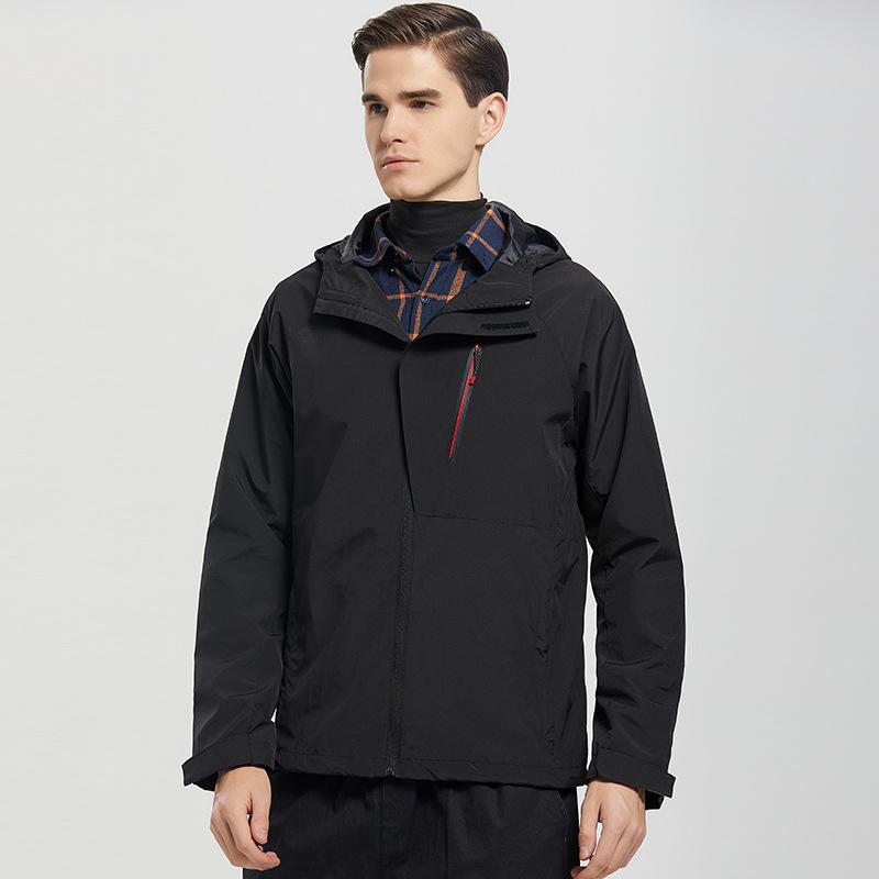 Spring and Autumn Waterproof Hooded Couple Quality Single-layer Jacket Men's and Women's Jacket Trench Coat Jacket