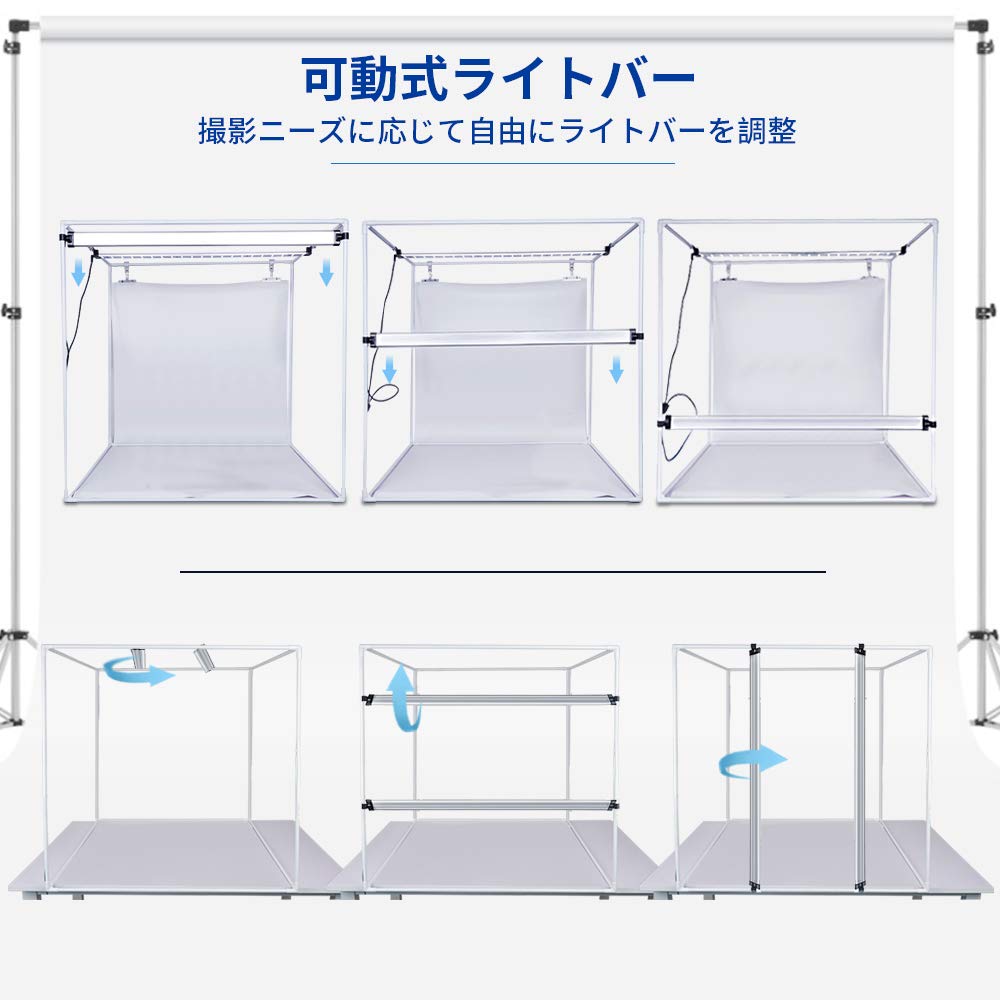 Комплект для фотографии SAMTIAN 90x90x90см Сверхбольшой фотобокс Фоновый лист Фотобудка Фотостудия 126 Светодиодных ламп для фотографии