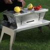 Folding Briefcase Barbecue Lightweight Stainless Steel Side Shelves