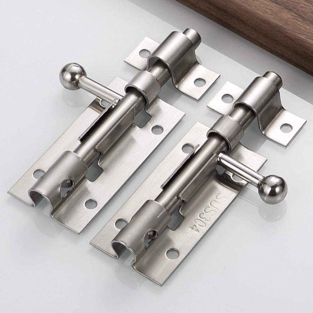 Stainless Steel F-type Door Lock Brushed Silver Door Lock Fashion Door Bolt  Cabinet