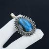 Amzing Blue Flashy Labradorite Gemstone Silver Pendant In 925 Sterling Silver - Handmade Oval Design, Everyday Wear Jewelry Easter Gift