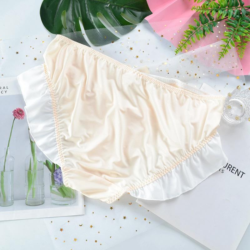 Большой размер ярких цветов, молочный шелковый бант, нижнее белье принцессы Лолиты для костюмированной вечеринки, милое нижнее белье для горничной, милые эластичные трусики