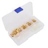 120Pcs 6.3mm 4.8mm 2.8mm Gold Copper Wire Terminal Connector with Sleeve Storage Box