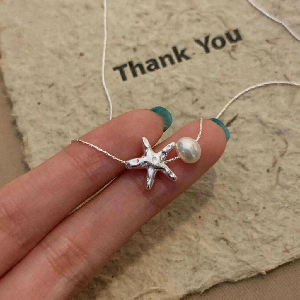 Ожерелье в виде морской звезды: Элегантная цепочка на ключицу «Счастливая звезда» Подарок для девочек и лучших подруг