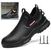 Waterproof Men's Chef Shoes Fashion Men's Loafers Kevlar Anti Puncture Kitchen Work Shoes Non-slip Men Shoes Male Leather Shoes