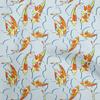 Cotton Flex Baby Blue Fabric Asian Japanese Koi Fish Sewing Fabric by The Yard Printed DIY Clothing Sewing Supplies 40 Inch